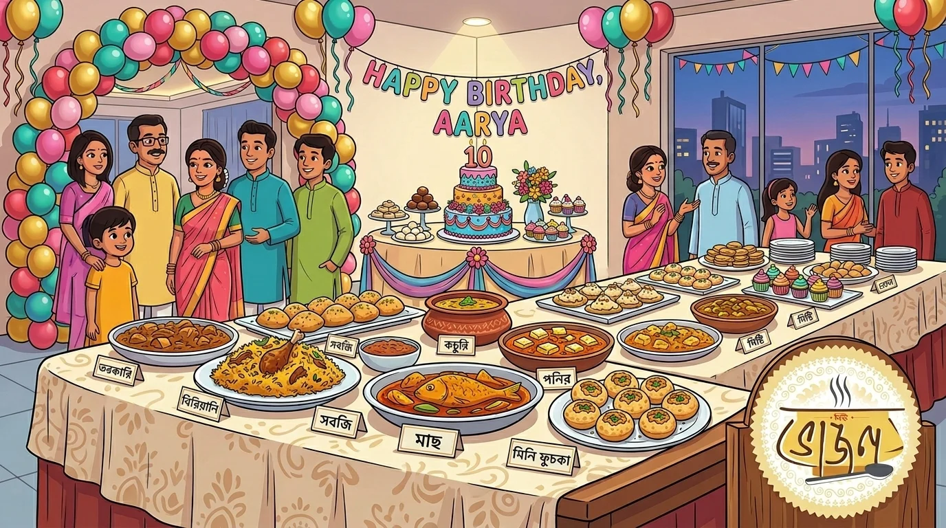 birthday party catering kolkata buffet newbhojon