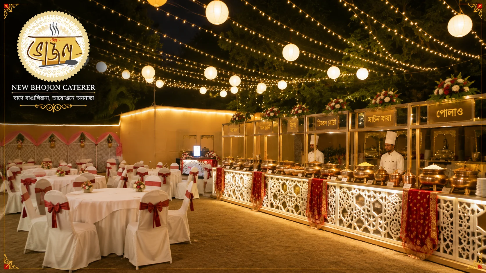 Wedding catering service by New Bhojon Caterer at a Salt Lake Sector V event, Kolkata