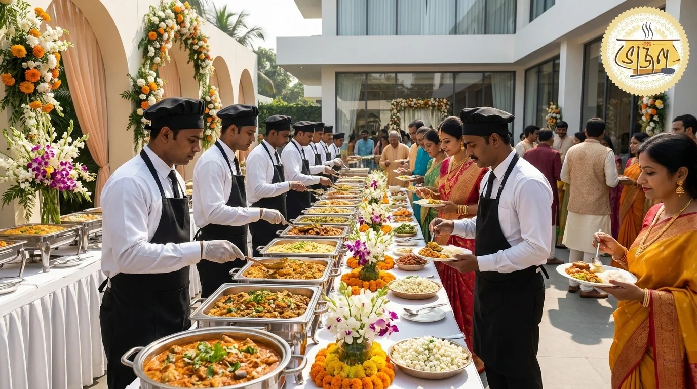 New Bhojon Caterer service team at a Bidhannagar event
